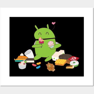 Candy Muncher Android Bot Bugdroid Posters and Art